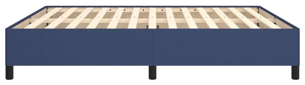 Estrutura de cama sem colchão 160x200 cm tecido azul