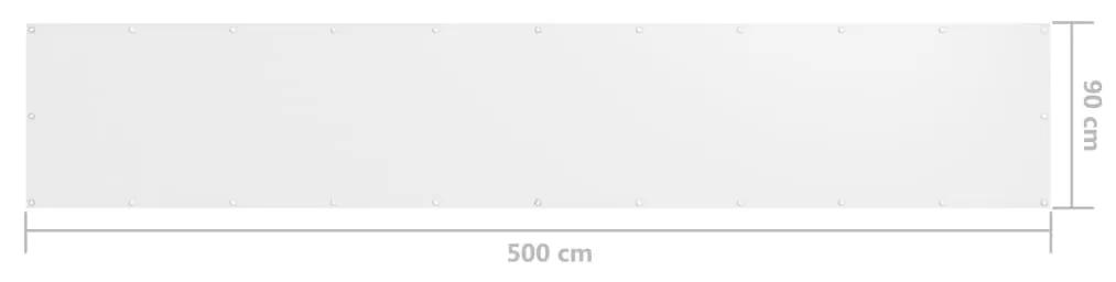 Tela de varanda 90x500 cm tecido Oxford branco