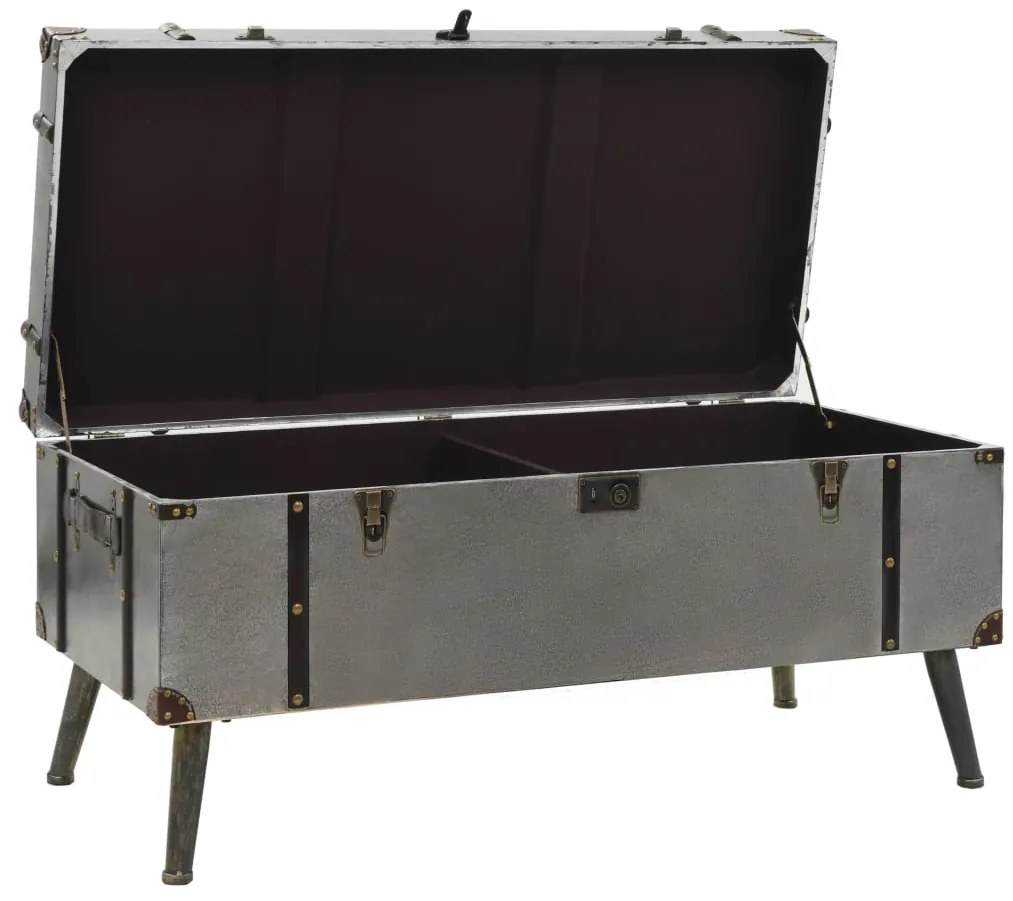 Mesa de centro em MDF e alumínio 102x51x47,5 cm