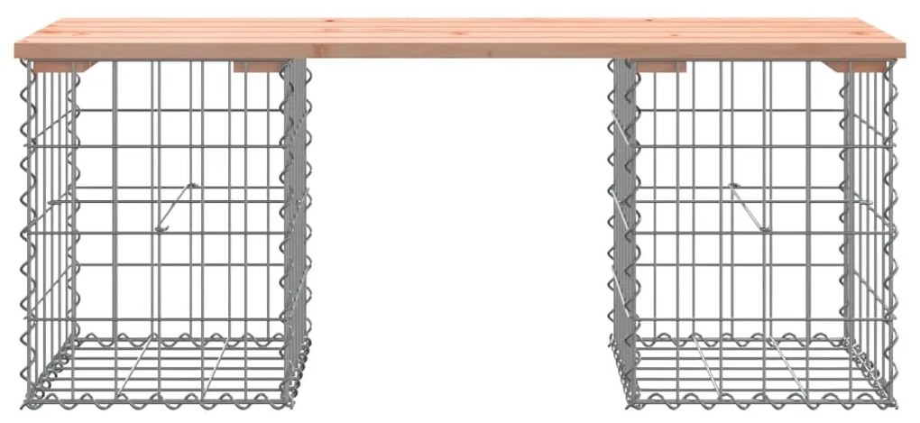 Banco jardim design gabião 103x31x42 cm madeira douglas maciça