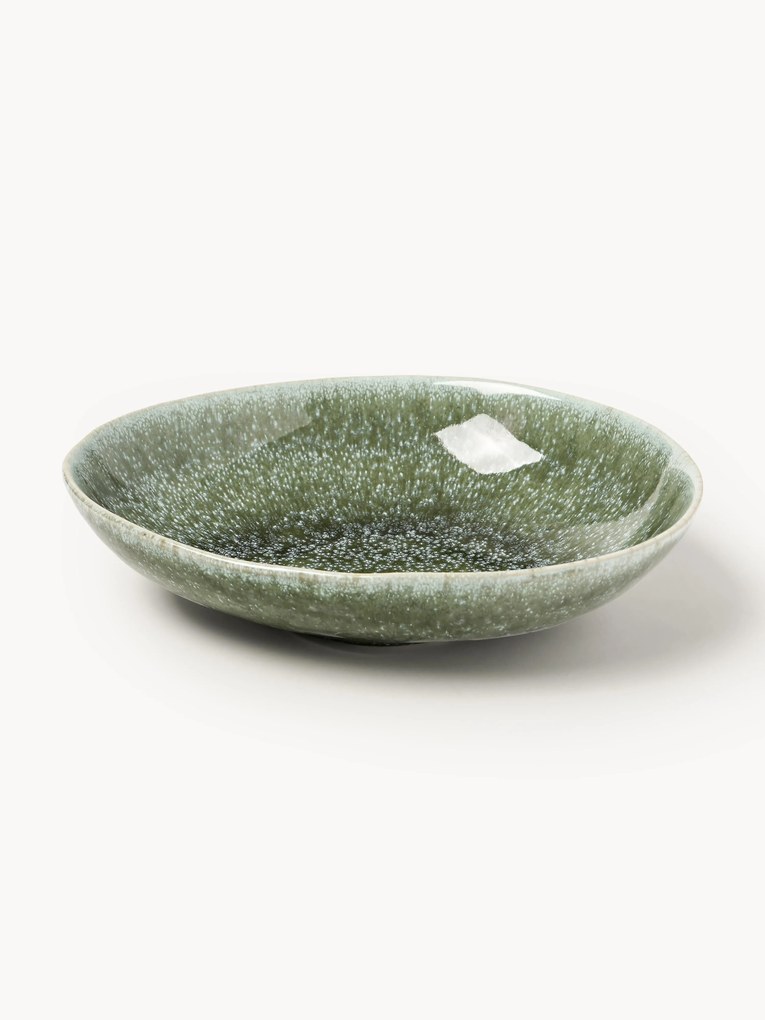 Pratos de sopa artesanais com forma orgânica Macey, conjunto de 4