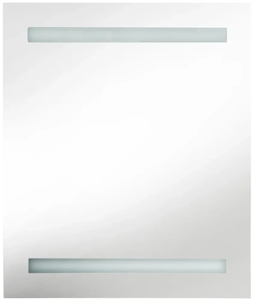 Armário espelhado casa de banho LED 50x14x60cm cinzento
