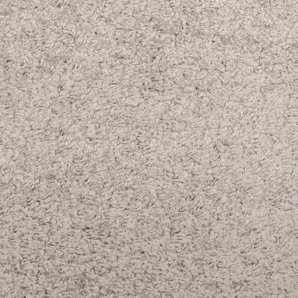 Tapete shaggy de pelo alto PAMPLONA 80x150 cm bege