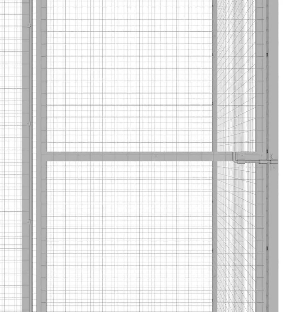 Jaula para gatos 3x1,5x1,5 m aço galvanizado