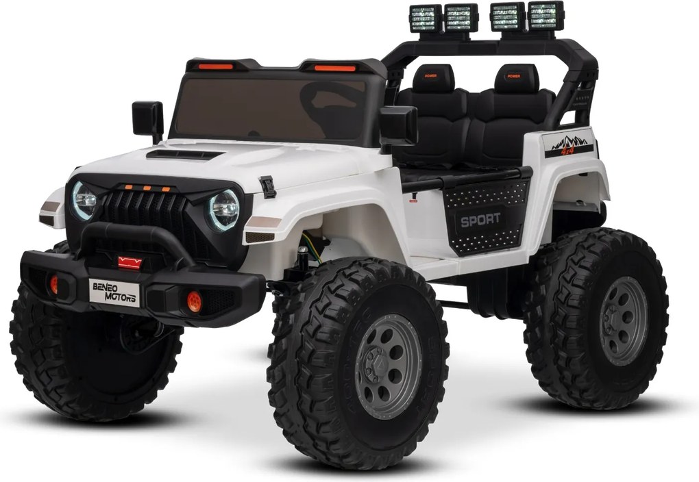 Jipe elétrico para crianças OFFRIDE 4x4 2 Lugares 24V bateria de litio, Rodas Grandes EVA com suspensão nas rodas traseiras, controlo remoto, luzes LE