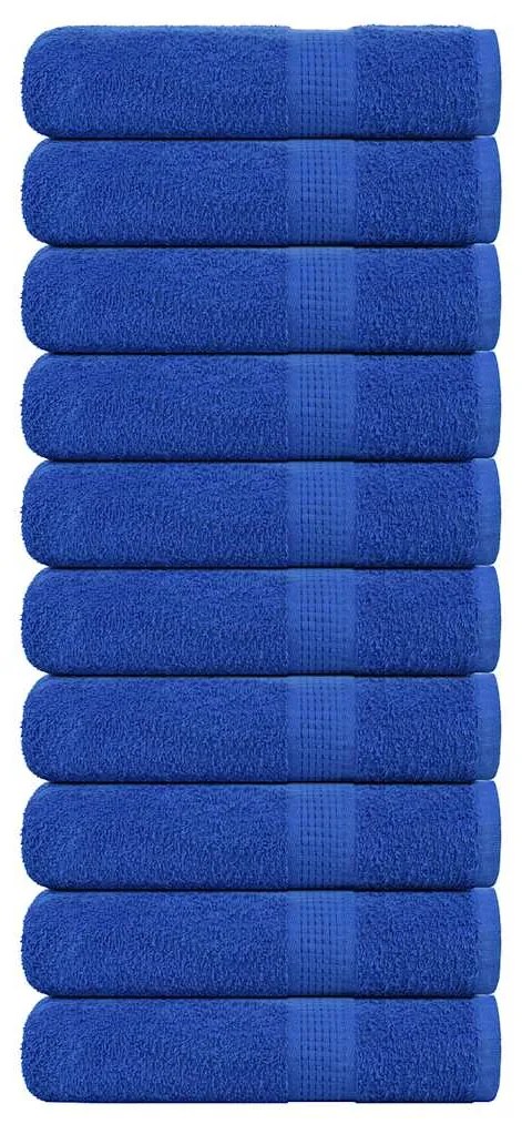 Toalhas de banho 10 pcs 100x150 cm 360 gsm 100% algodão azul