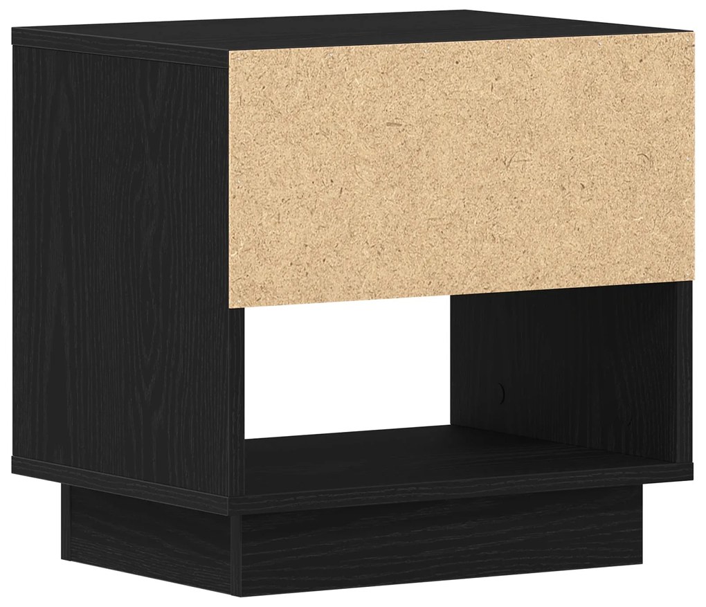 Cômoda de Cabeceira vidaXL Preto Carvalho 45x34x48 cm Madeira de Engen
