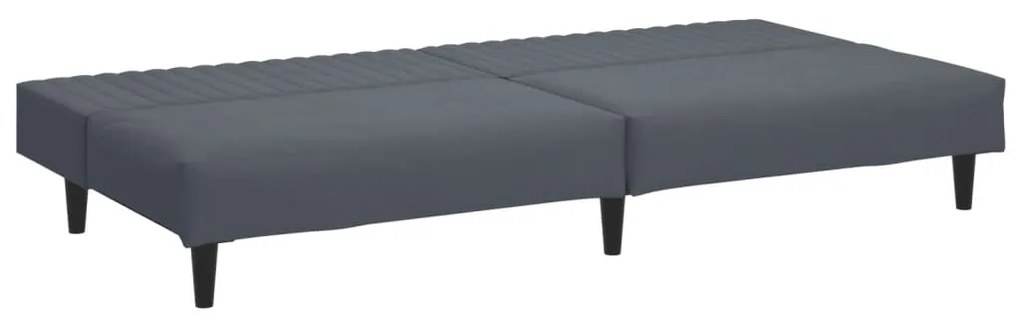 2 pcs conjunto de sofás veludo cinzento-escuro