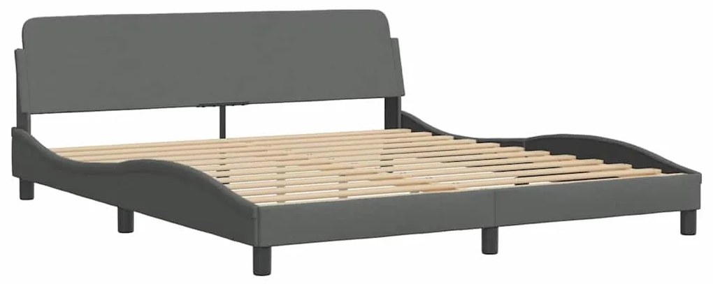 Estrutura de cama com LED sem colchão 180x200 cm tecido