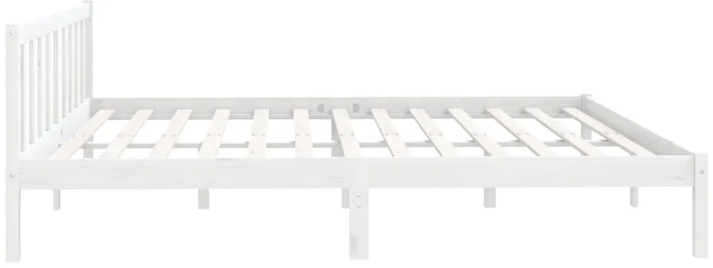 Estrutura de cama super king 180x200 cm pinho maciço branco