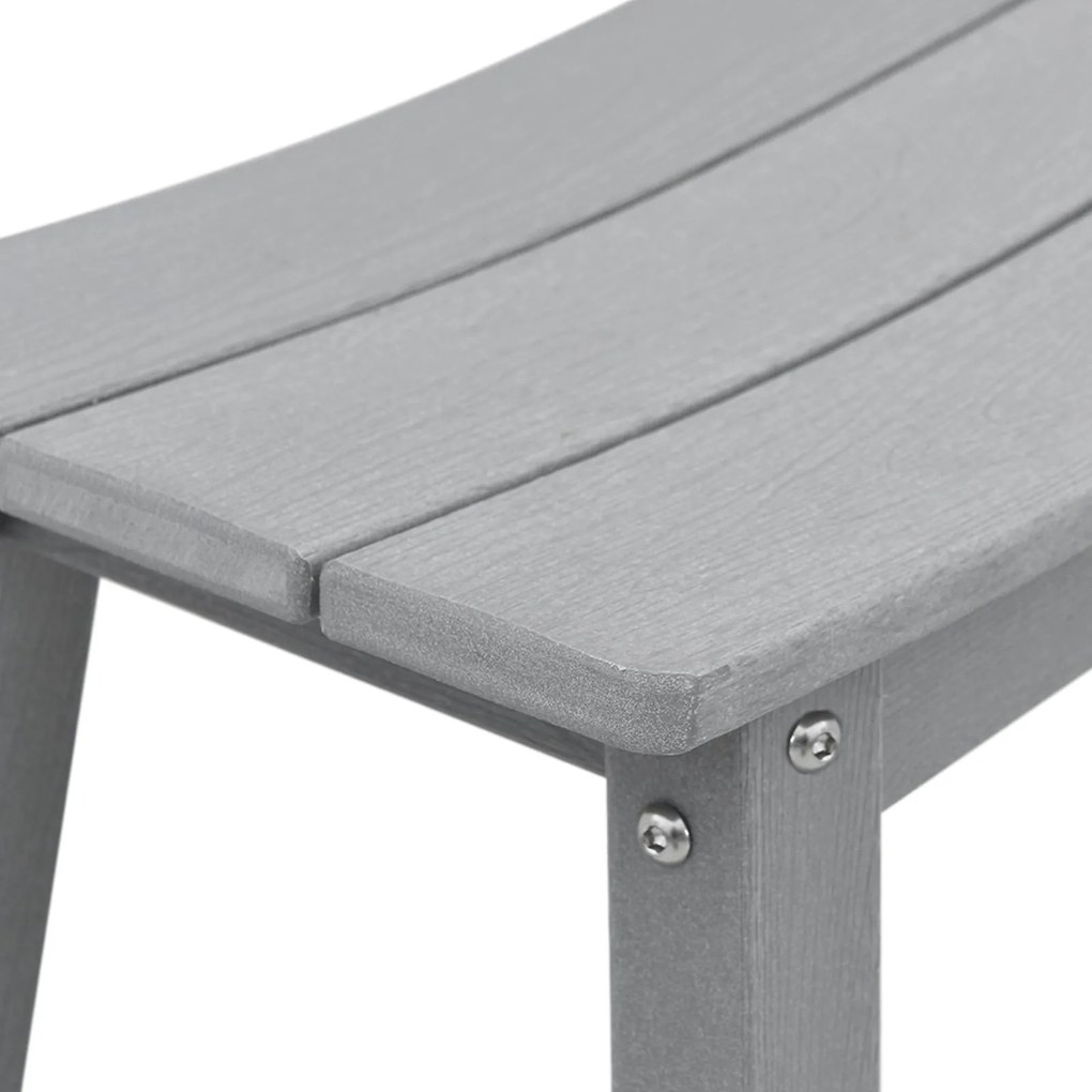 Banquetas 2 pcs Cinzento-Claro HDPE