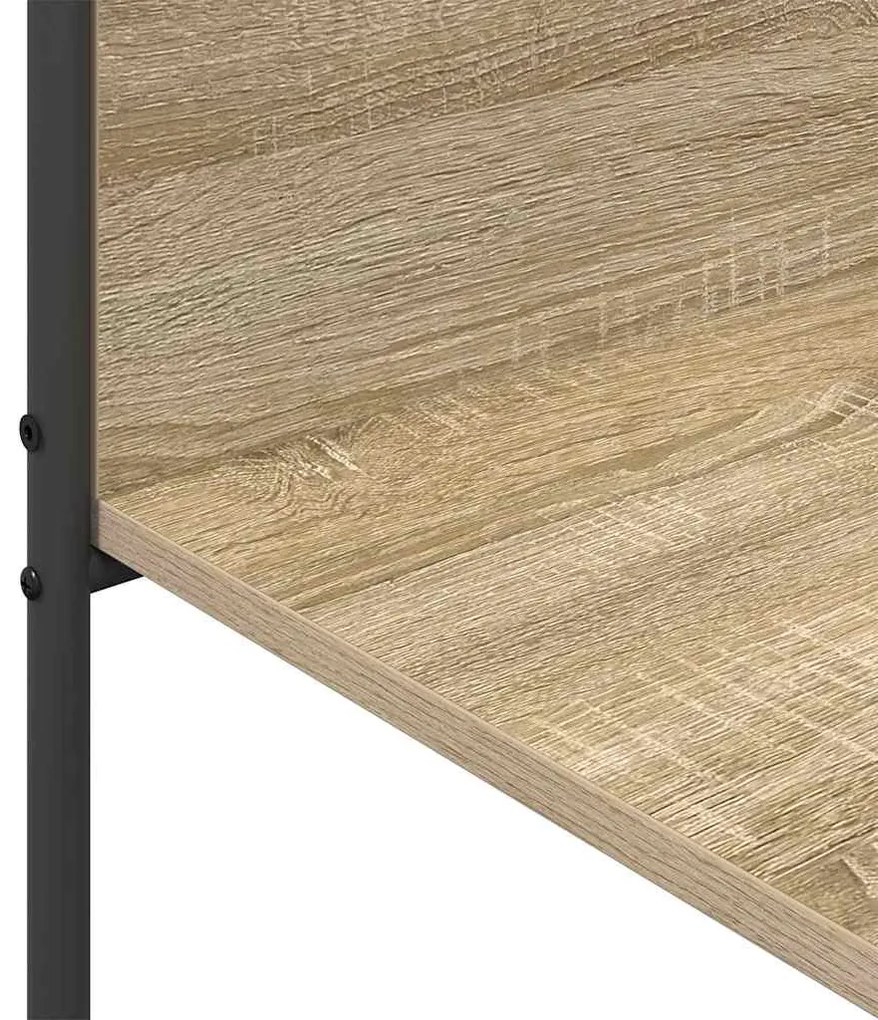 Cabideiro com Prateleiras Carvalho Sonoma 120x44x160 cm Madeira Ingene