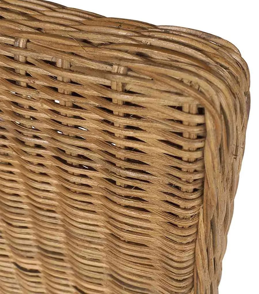 Cadeiras de jantar 2 pcs vime genuíno castanho