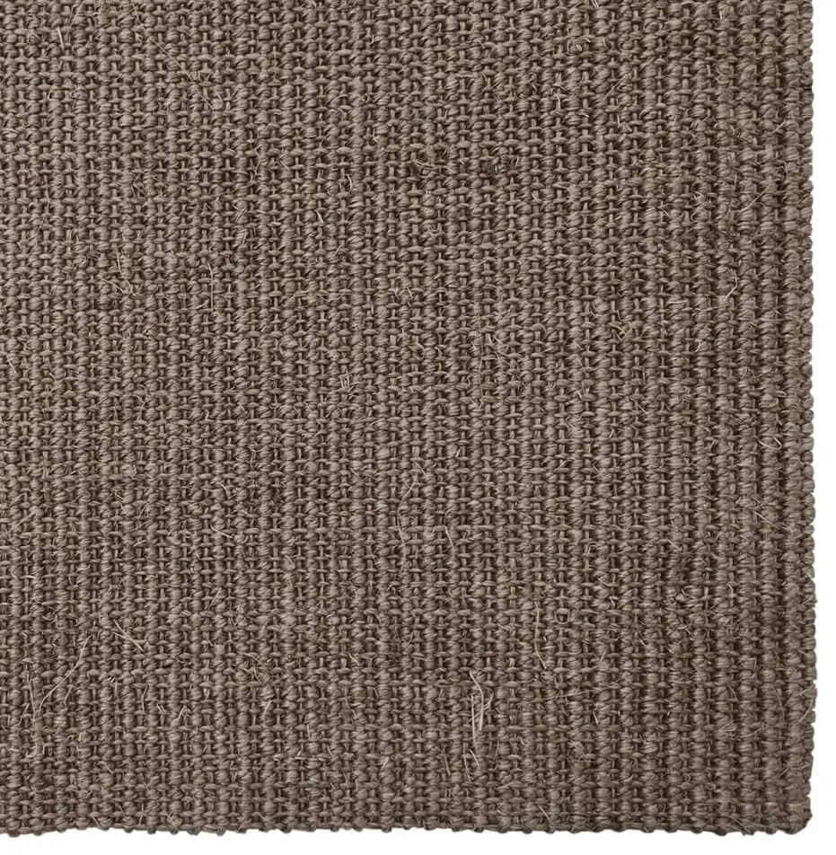 Tapete de sisal para poste arranhador 66x200 cm castanho