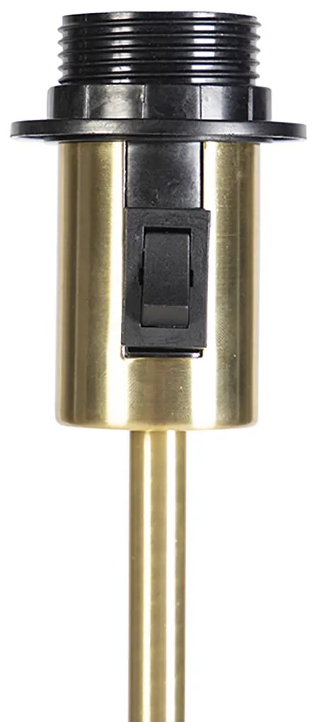 Candeeiro de pé ajustável dourado com cúpula cinzenta clara 50 cm - Parte