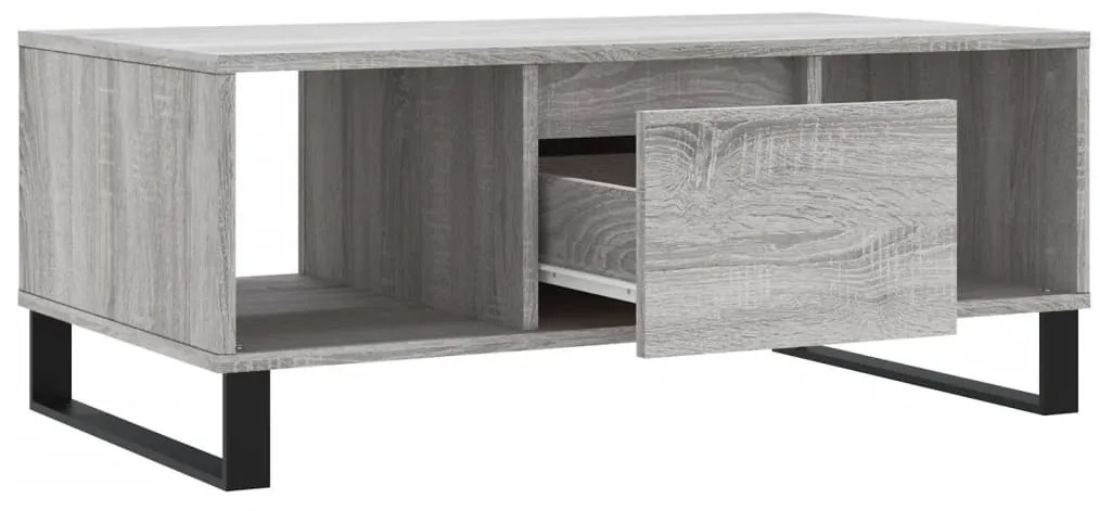 Mesa de centro 90x50x36,5 cm derivados madeira cinzento sonoma