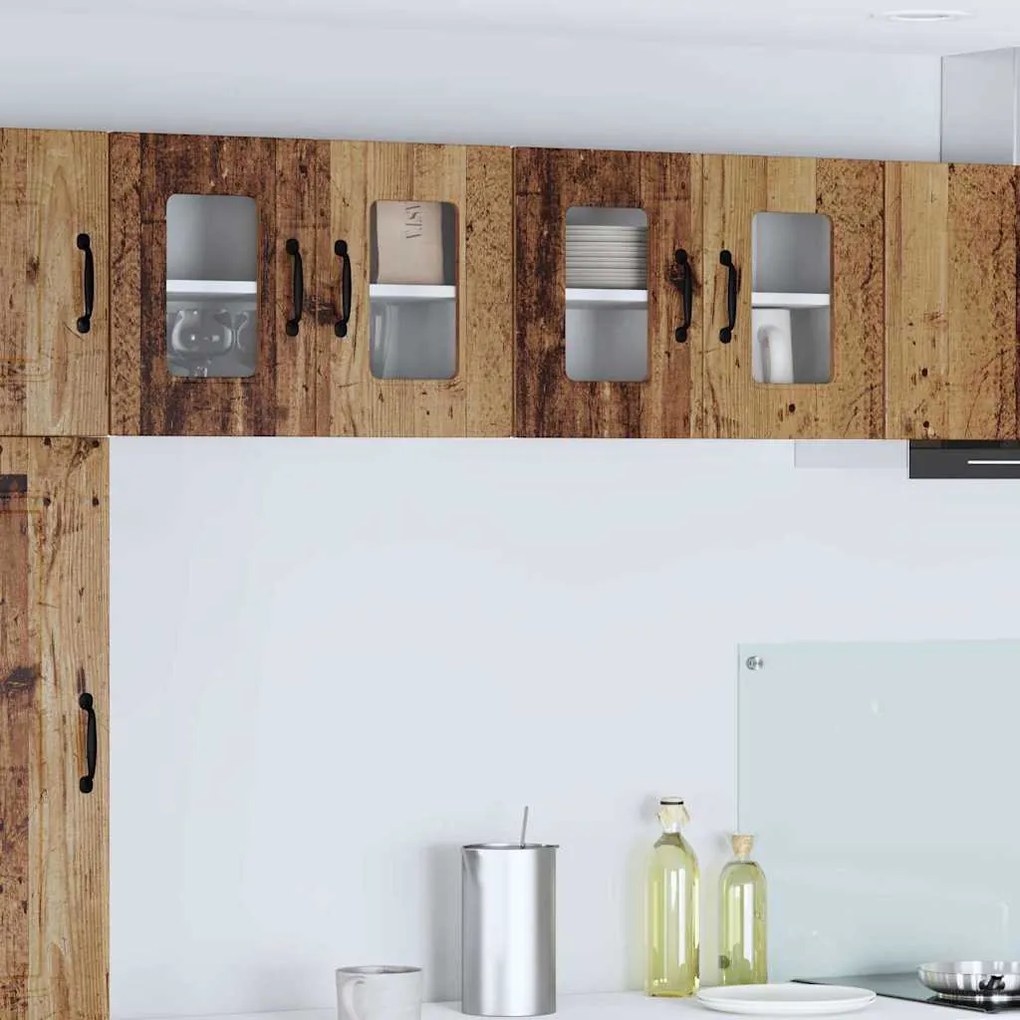 vidaXL Armário de Cozinha 2 pcs Madeira antiga 60 x 31 x 40 cm