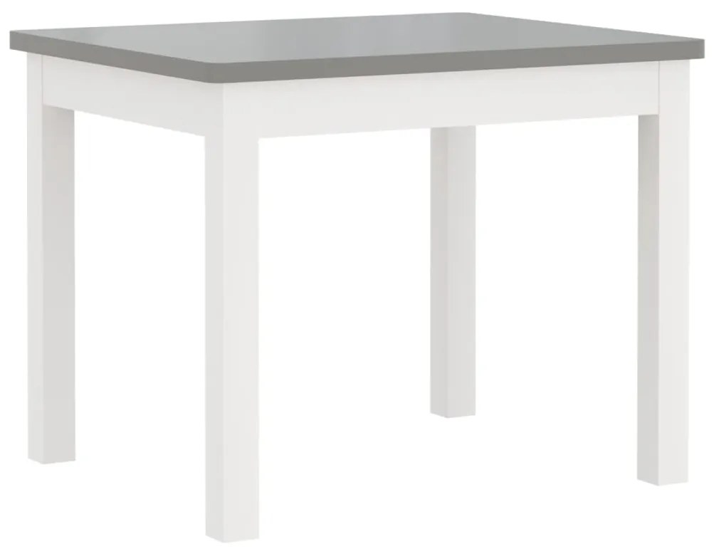 Conjunto Infantil de Mesa e 2 Cadeiras - Branco/Cinzento - Design Nórd