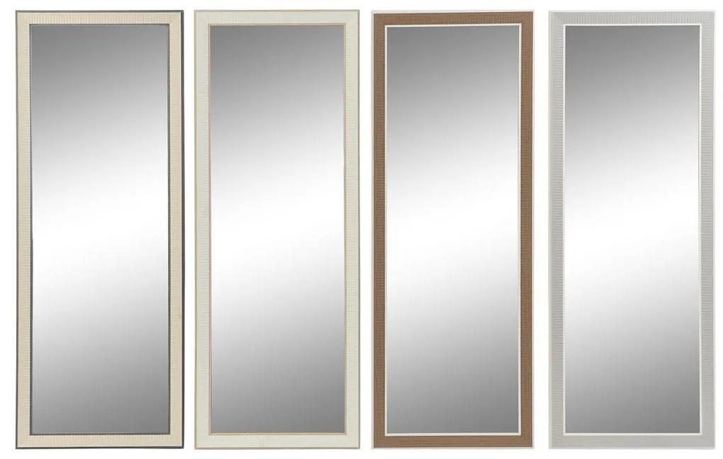 Espelho de Parede Dkd Home Decor Cristal Castanho Branco Cinzento Escuro Ps Tradicional 4 Unidades (36 X 2 X 95,5 cm)