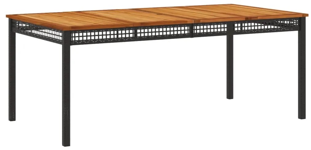 9 pcs conjunto de jantar p/ jardim c/ almofadões vime PE preto