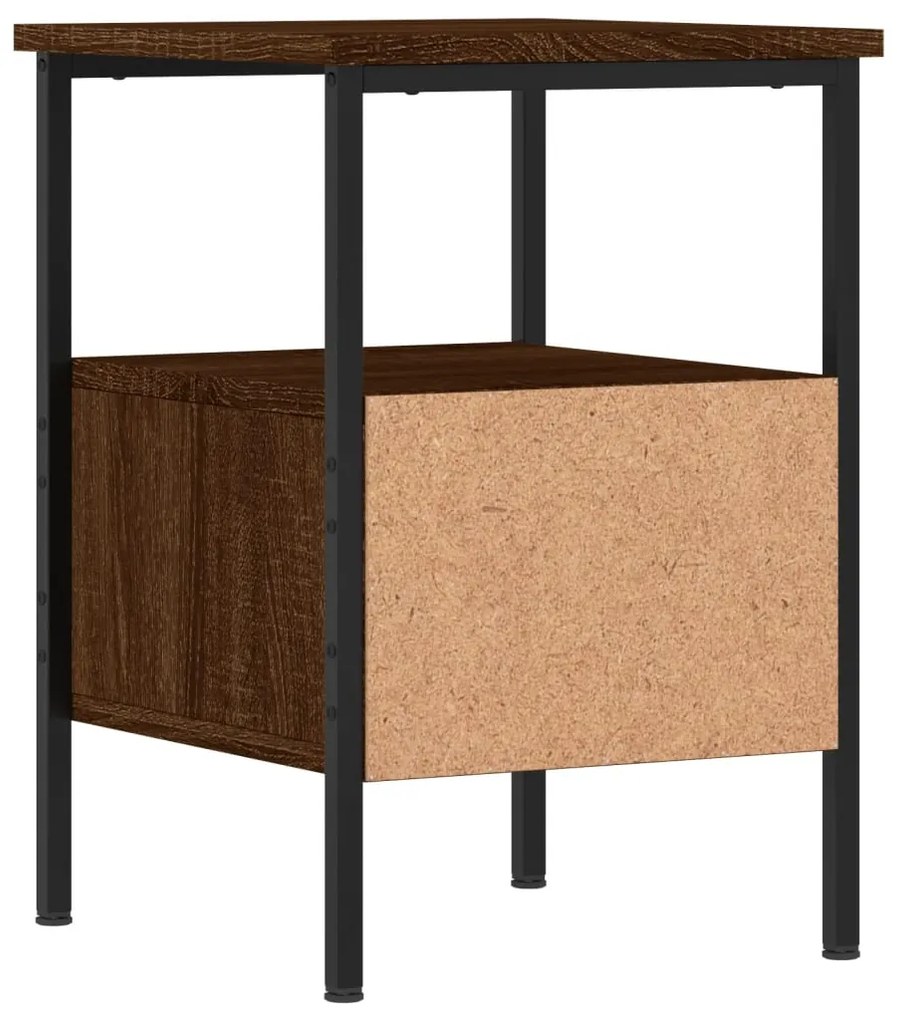 Mesas de cabeceira 2 pcs derivados de madeira carvalho castanho