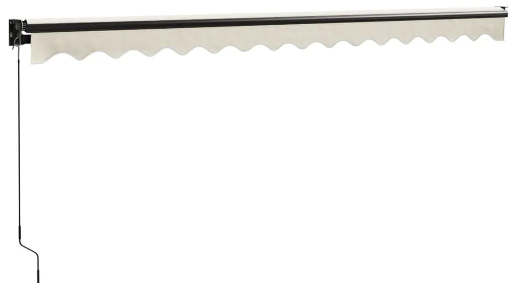 Toldo retrátil 4x3 m tecido e alumínio cor creme