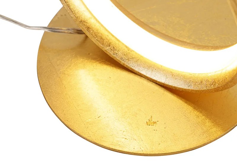 Candeeiro de mesa design dourado 38,5 cm com LED e dimmer - Belinda Design