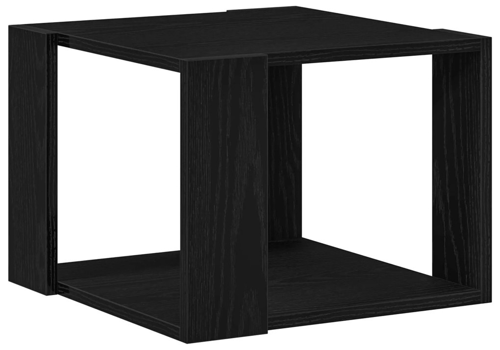 Mesa de Centro de madeira de engenheiro preto 40x40x30 cm