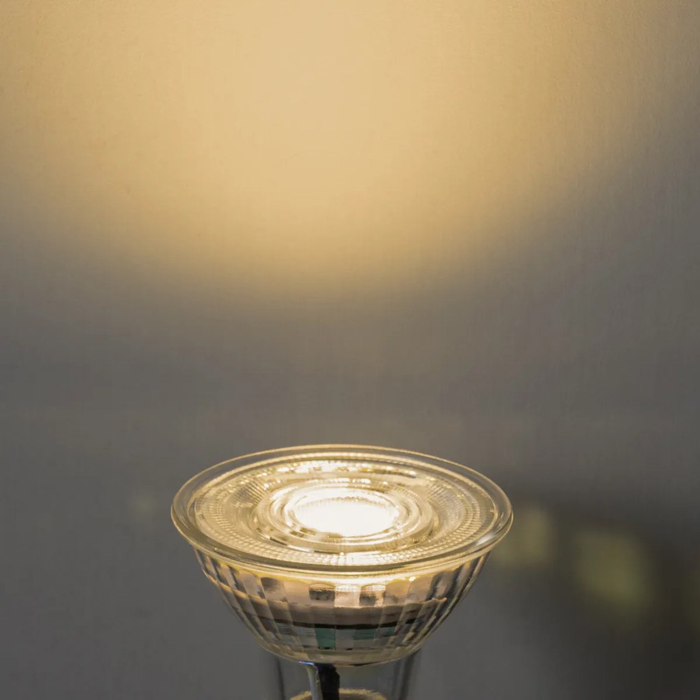 Conjunto de 5 lâmpadas LED GU10 50mm reguláveis em 3 níveis de Kelvin transparente 4,9W 450 lm 2000-2700K