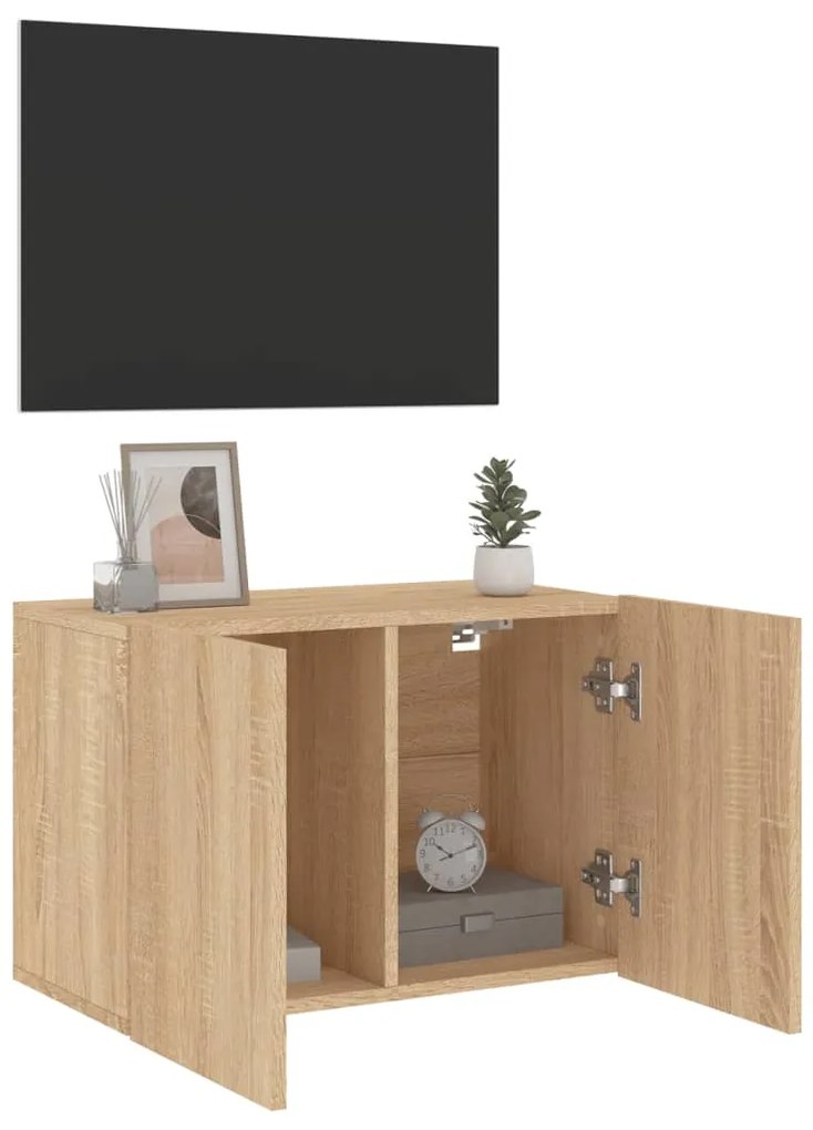 Móvel de parede para TV 60x30x41 cm carvalho sonoma