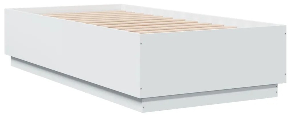 Estrutura de cama 90x190 cm derivados de madeira branco