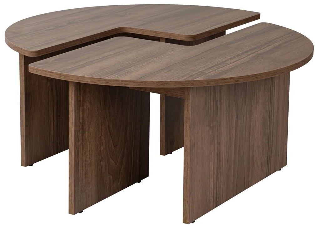 Mesa de Café Moira - Cor Nogueira - Ø90x41 cm