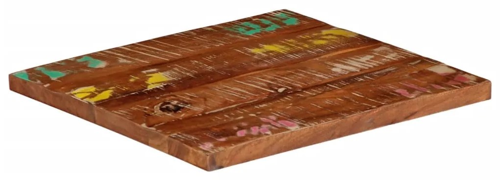 Tampo de mesa quadrado 60x60x1,5 cm madeira recuperada maciça