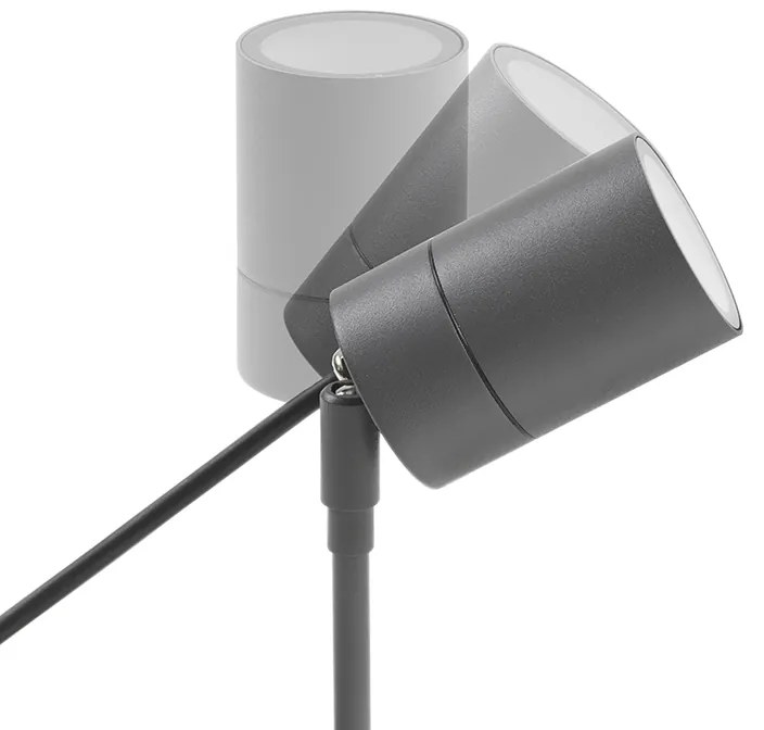 LED Foco de jardim moderno inteligente antracite IP44 com Wi-Fi GU10 - Solo Moderno