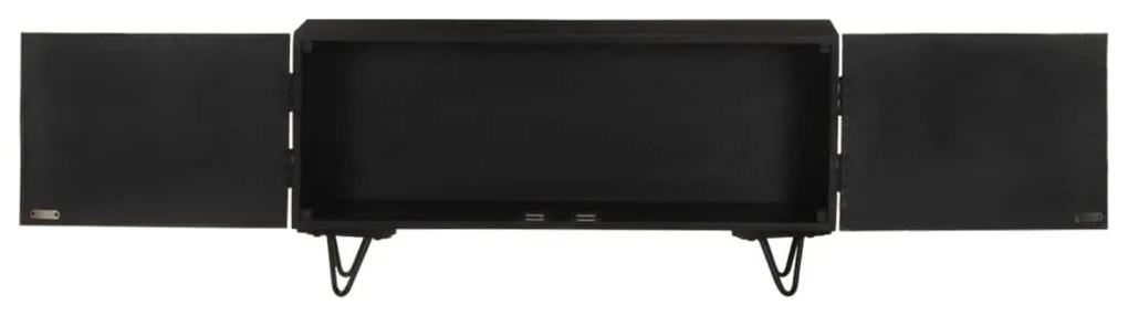 Móvel de TV 90x30x45 cm madeira de mangueira maciça