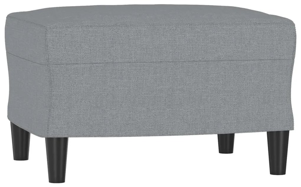 4 pcs conjunto de sofás com almofadas tecido cinzento-claro