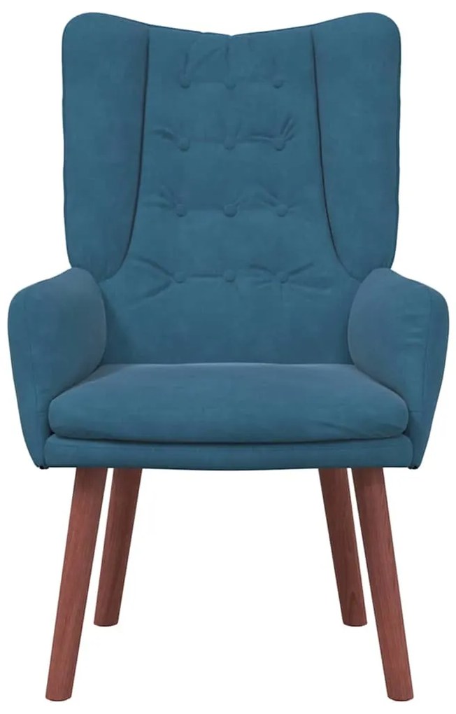 Poltrona Relaxante em Veludo Azul