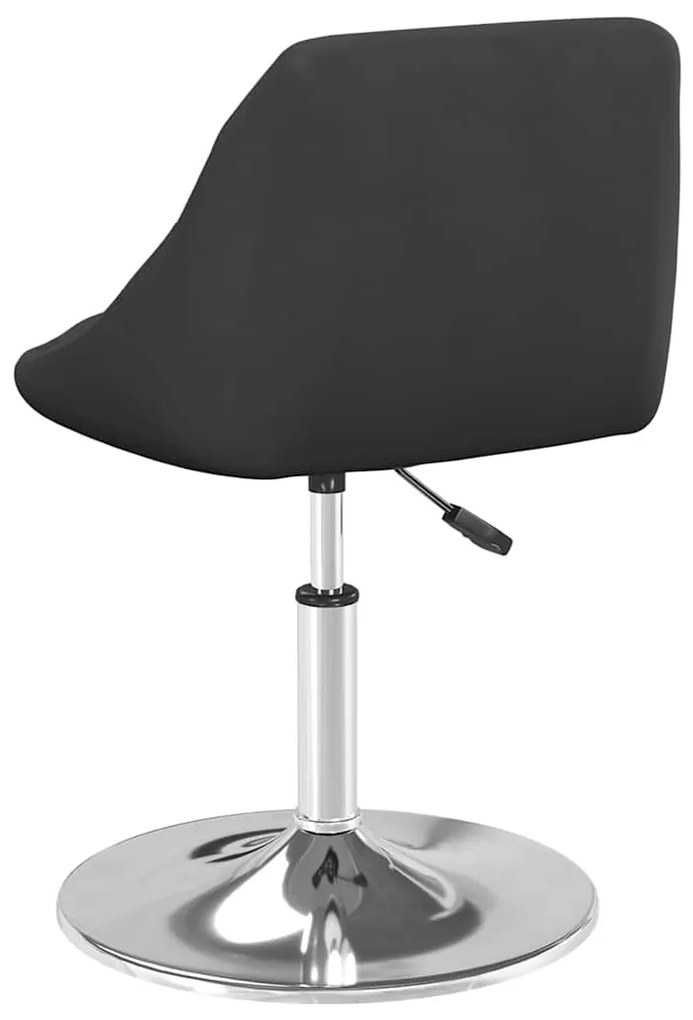 Cadeiras de jantar giratórias 2 pcs veludo preto