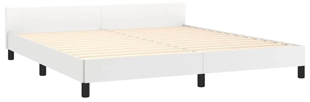 Estrutura de cama c/ cabeceira sem colchão 160x200 cm branco