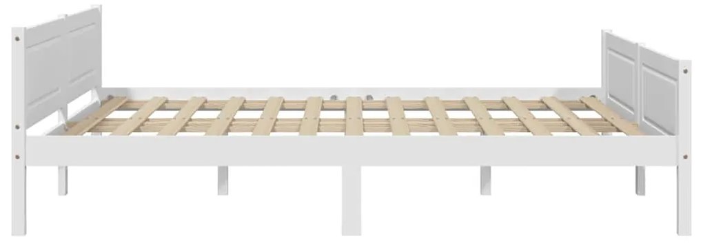 Estrutura de cama 120x200 cm pinho maciço branco
