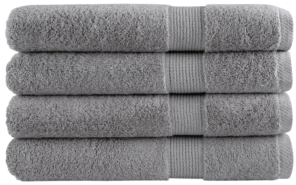 Toalhas premium SOLUND 4 pcs 100x200 cm 600 gsm cinzento