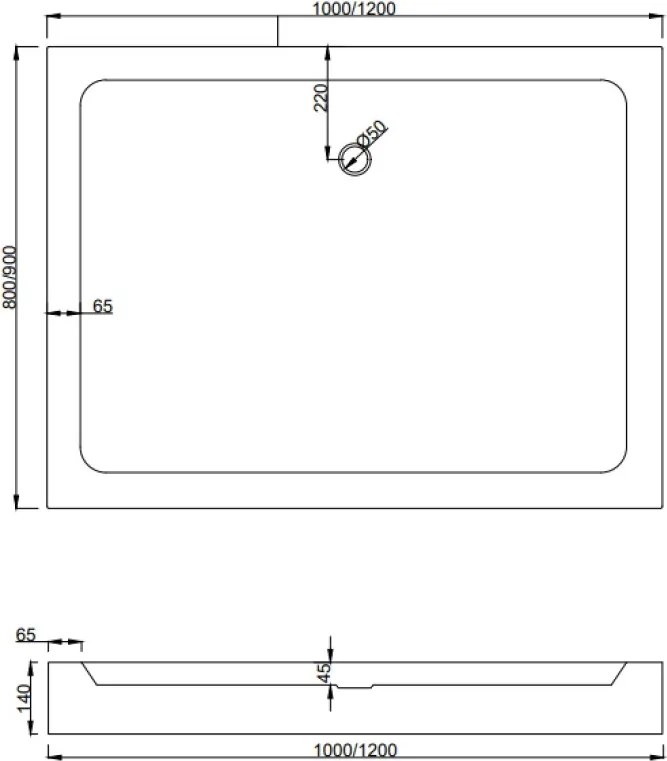 Mexen Apia cabine de duche deslizante 100 x 80 cm, faixas brancas, cromado + base de duche Rio - 840-100-080-01-20-4510