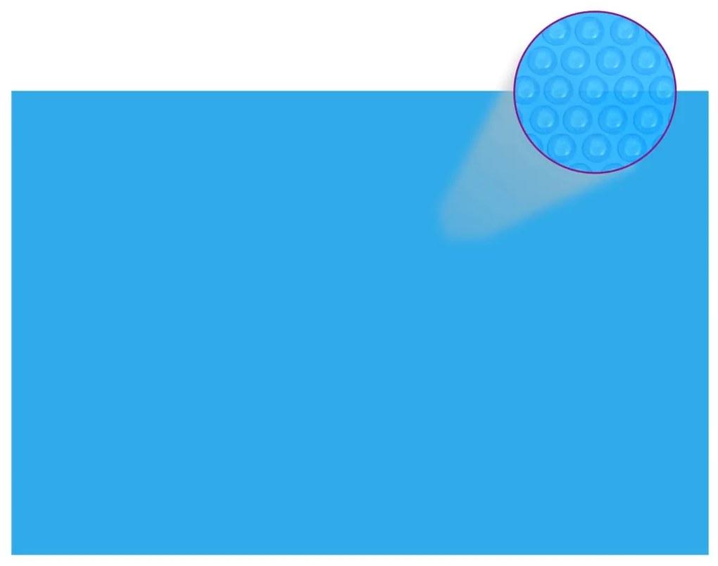 vidaXL Cobertura retangular para piscina 600x400 cm PE azul