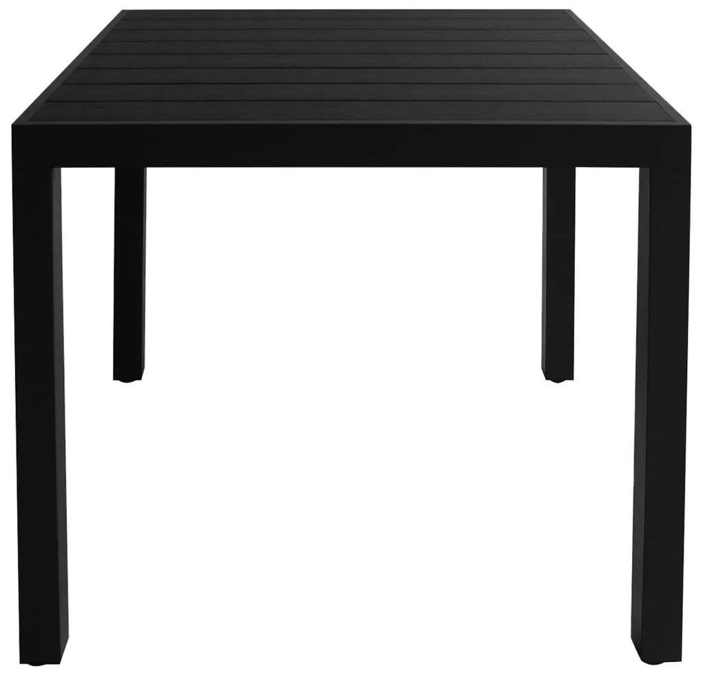 3 pcs conjunto de jantar para jardim preto e castanho