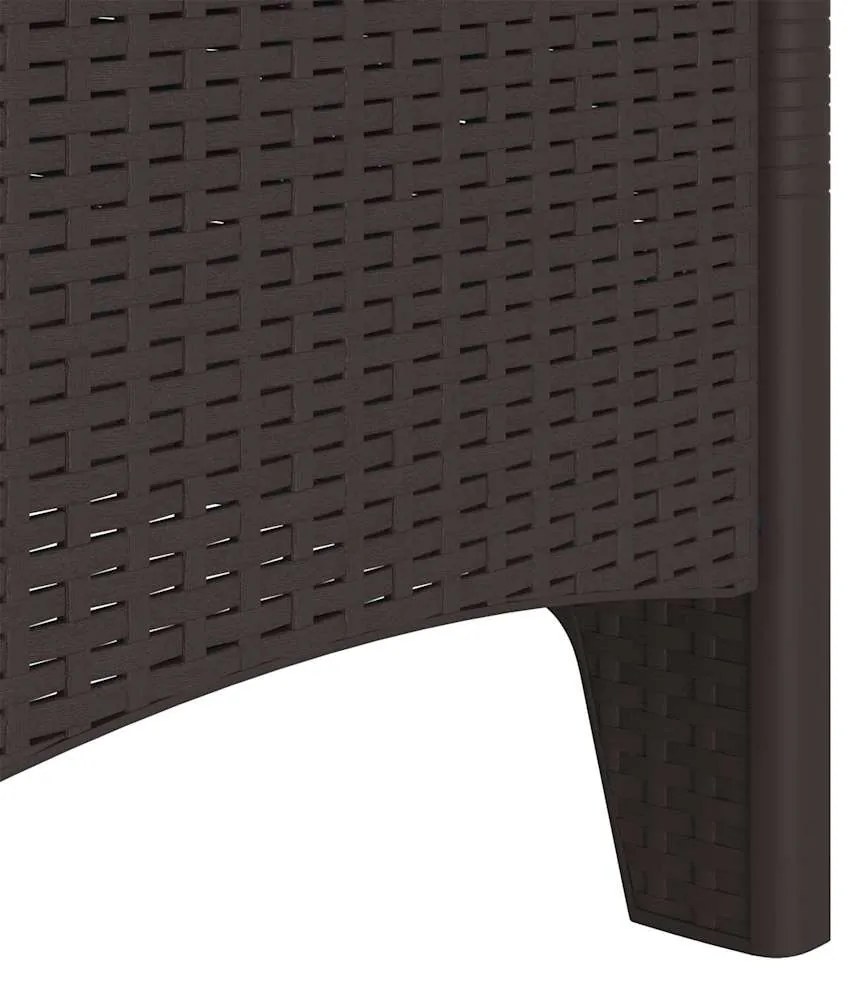 Cadeiras de Jardim 4 pcs Castanho 53 x 49 x 85 cm Plástico