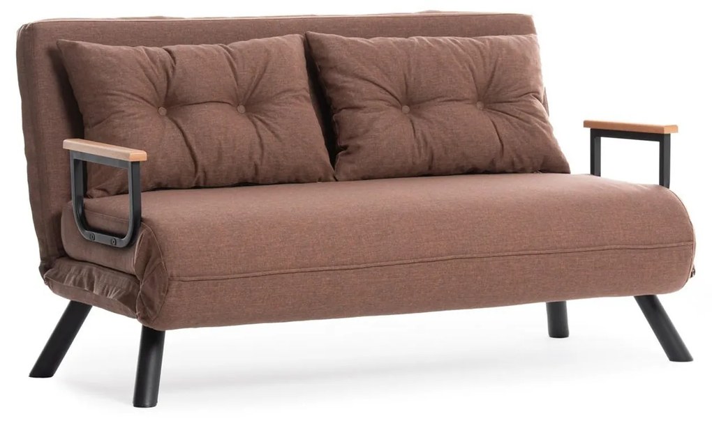 Sofá-Cama 2 Lugares Sando – Castanho Claro – 175 cm x 133 cm