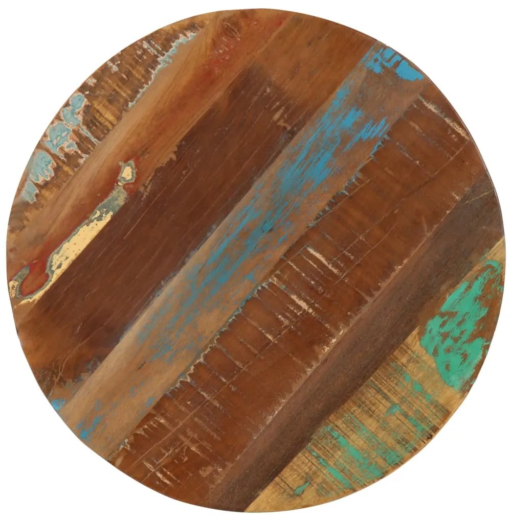 Mesa de apoio 45x (45-62) cm madeira recuperada e ferro fundido