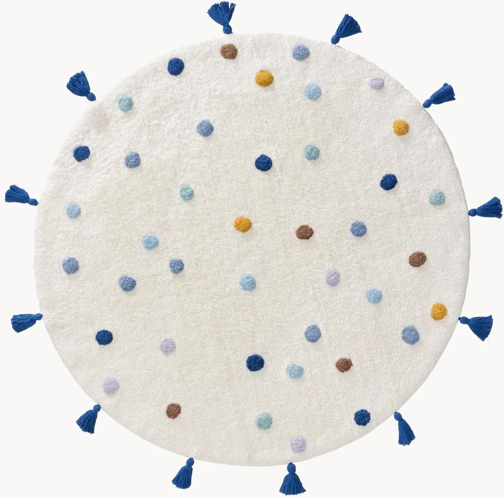 Tapete redondo lavável tufado à mão para crianças Fiete