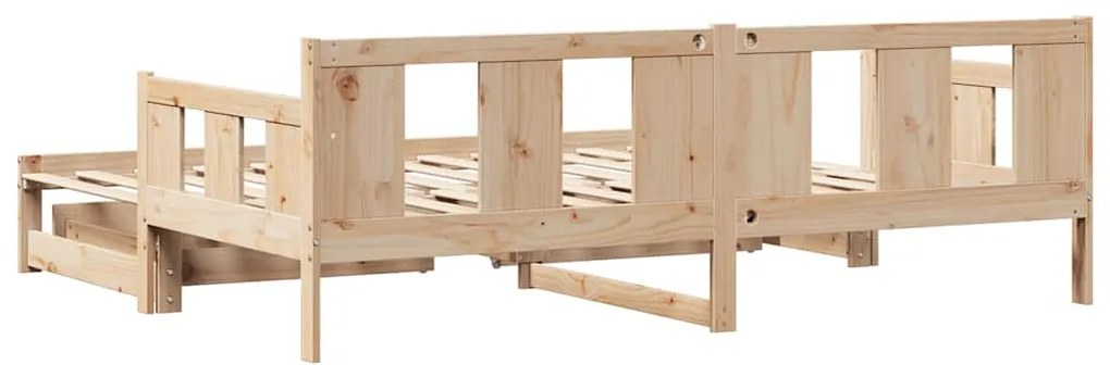 Sofá-cama com gavetão e gavetas sem colchão 90x190 cm