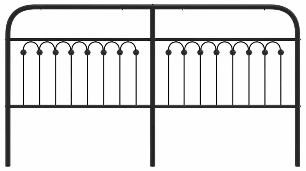 Cabeceira de cama 180 cm metal preto